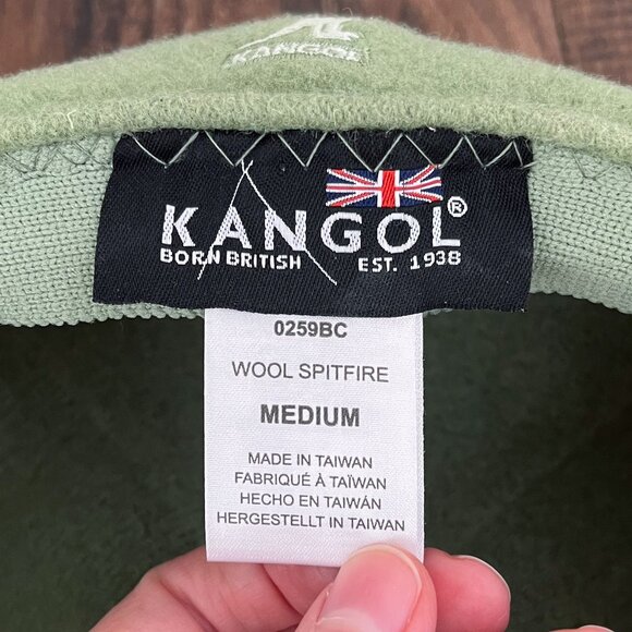 Kangol Wool Spitfire Cap Hat Newsboy Unlined Soft Size Medium Green Style 0259BC - Picture 8 of 13